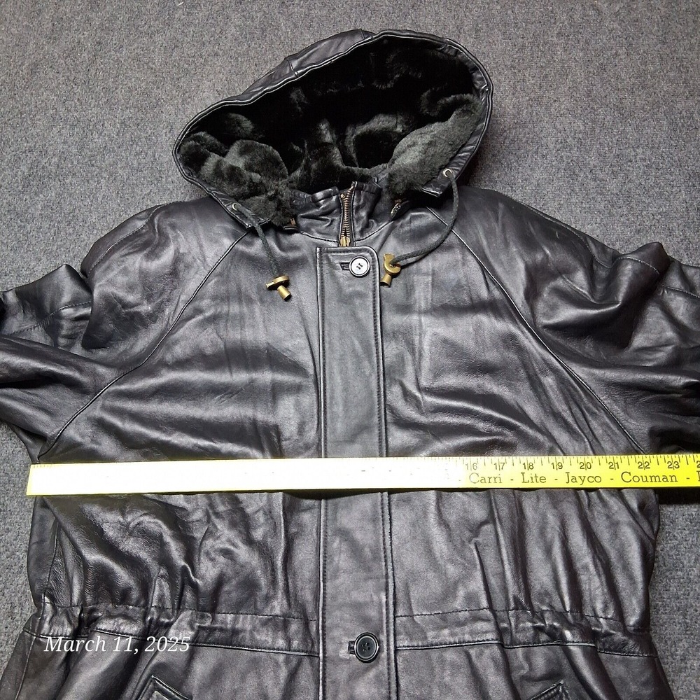 VTG Bromley Northern Glades Soft Leather Jacket Women XL Black W Zip Out Lining - Picture 5 of 8